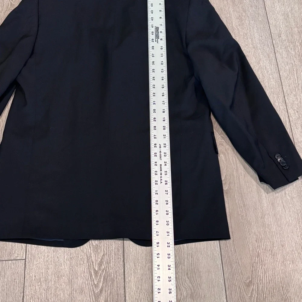 Giorgio Emporio Blazer Mens 46 Navy Blue 3-Button‎ Made in Italy Sport Coat